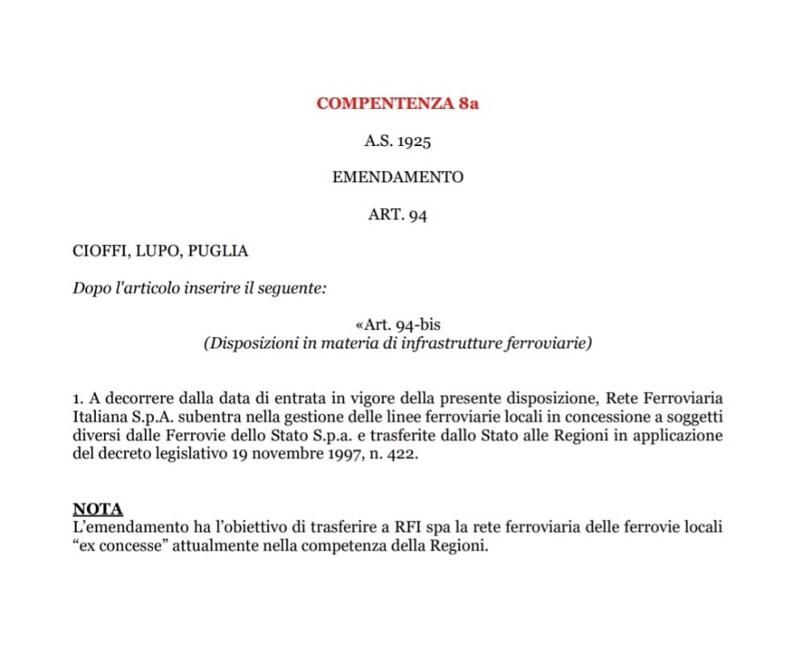 Rete ferroviaria lombarda da Ferrovie Nord a RFI? M5S deposita l’emendamento Rete ferroviaria lombarda da Ferrovie Nord a RFI? M5S deposita l’emendamento