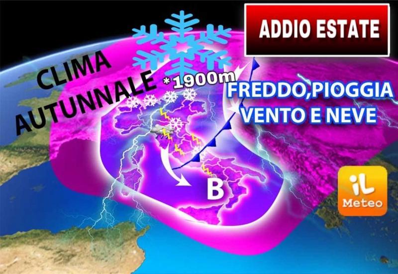 Meteo, estate addio. Arriva la piogge e perfino la prima neve. Crollo termico Meteo, estate addio. Arriva la piogge e perfino la prima neve. Crollo termico