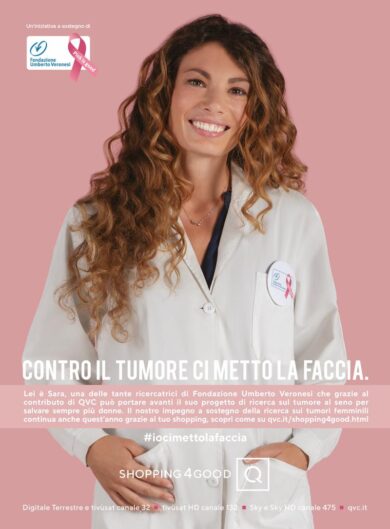 “Contro il tumore ci metto la faccia”: QVC con la Fondazione Veronesi