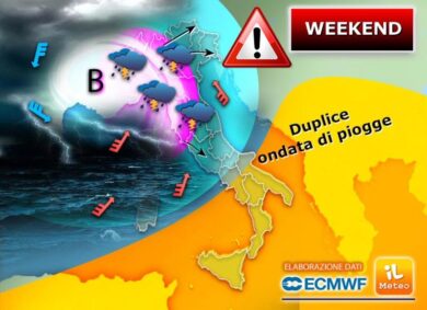 Meteo: sale l’allerta in diverse Regioni. Se non bastasse, arriva la neve