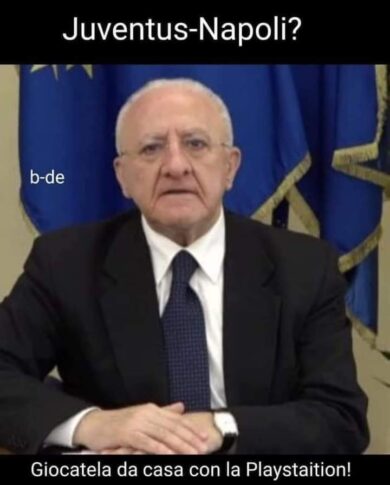 Juventus-Napoli: si gioca. De Luca: “Sì, alla Play Station”