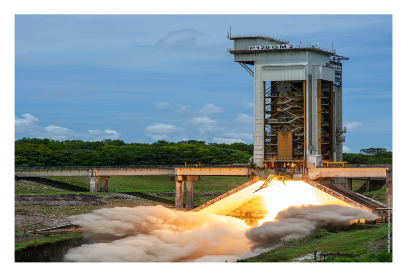 Avio e ArianeGroup: terzo test del motore a combustibile solido P120C Avio e ArianeGroup: terzo test del motore a combustibile solido P120C