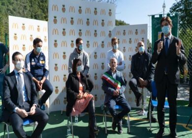 Belinelli, Ambrosini e Mazzanti con McDonald’s in campo ad Arquata del Tronto