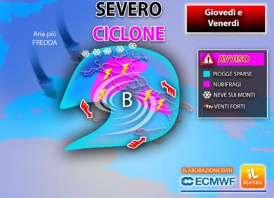 Previsioni meteo: Italia tutta sott’acqua, miglioramenti nel weekend