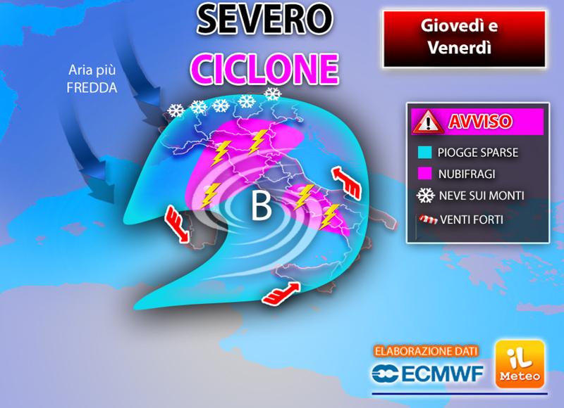Previsioni meteo: Italia tutta sott’acqua, miglioramenti nel weekend Previsioni meteo: Italia tutta sott’acqua, miglioramenti nel weekend