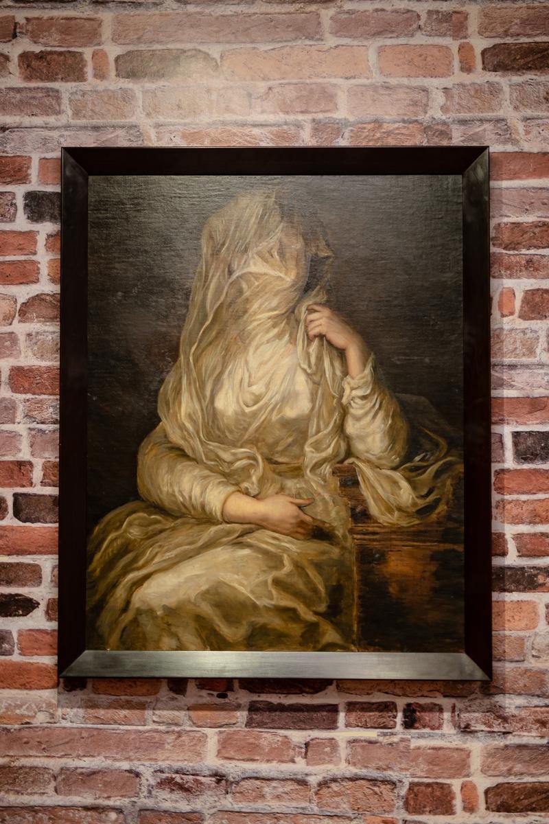Markus Schinwald, Angela, 2014, olio su tela Markus Schinwald, Angela, 2014, olio su tela