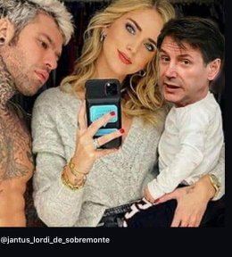 Ferrragni e Fedez… adottano Giuseppe Conte. L’ironia del web