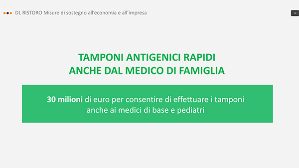 DL ristoro principali contenuti 12 DL ristoro principali contenuti 12