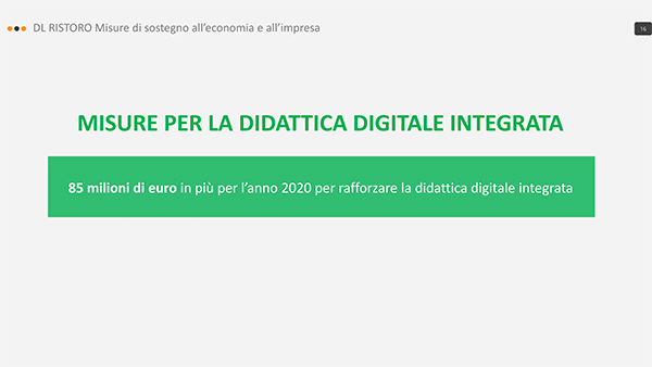 DL ristoro principali contenuti 16 DL ristoro principali contenuti 16