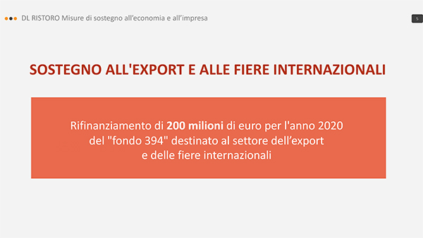 DL ristoro principali contenuti 5 DL ristoro principali contenuti 5