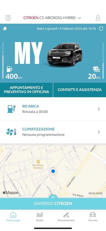 Citroën C5 Aircross Hybrid Plug-in, la ricarica la gestisci dallo smartphone Citroën C5 Aircross Hybrid Plug-in, la ricarica la gestisci dallo smartphone