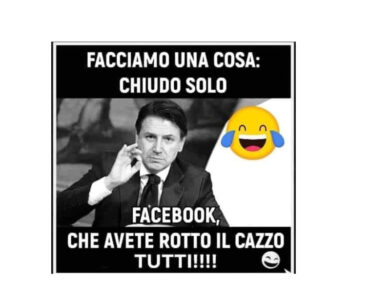 Giuseppe Conte dichiara il lockdown di Facebook. L’ironia della rete