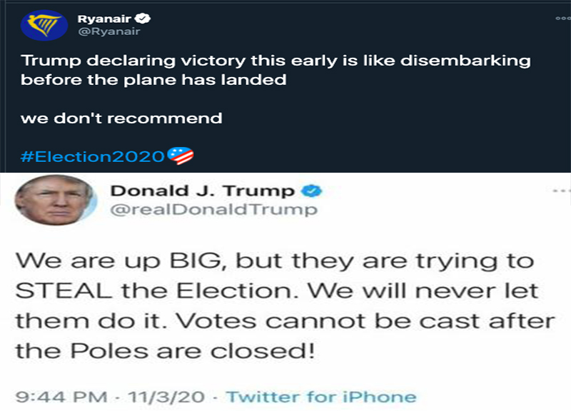 Trump scambia ‘urne’ con ‘polacchi’. E intanto Ryanair lo bastona con un tweet Trump scambia ‘urne’ con ‘polacchi’. E intanto Ryanair lo bastona con un tweet