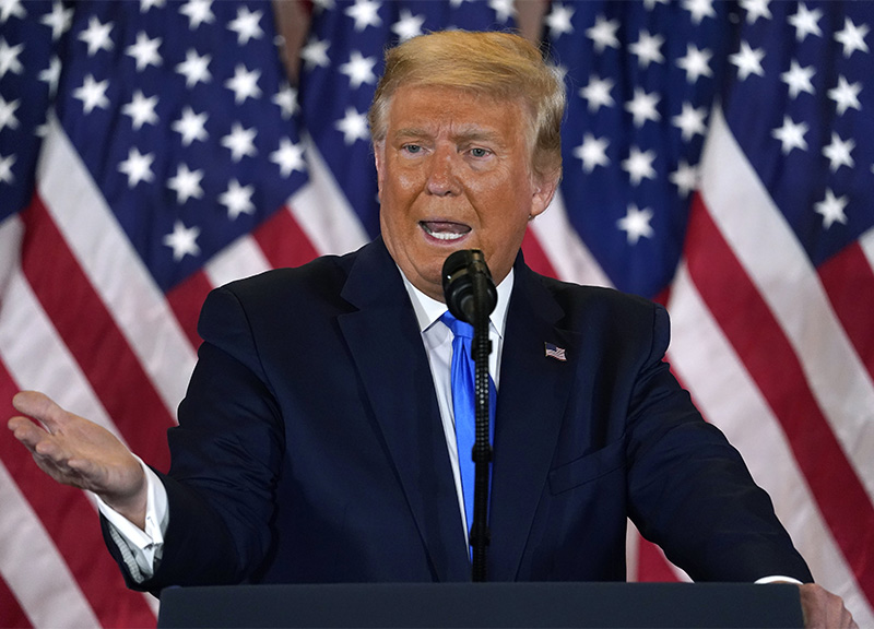 Usa 2020, Trump punta sui ricorsi in 5 Stati. “Stavo vincendo, è una frode” Usa 2020, Trump punta sui ricorsi in 5 Stati. “Stavo vincendo, è una frode”