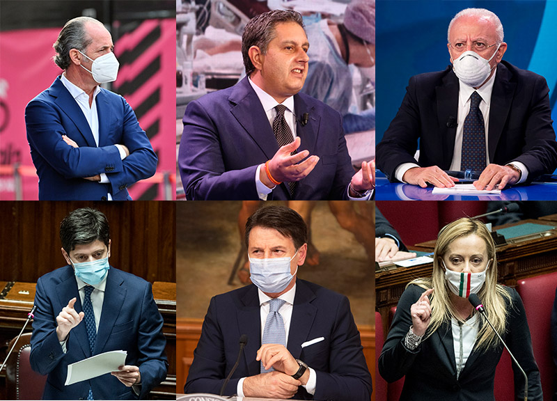 Covid: tra gaffe e sfondoni, la politica scivola sulla buccia di banana Covid: tra gaffe e sfondoni, la politica scivola sulla buccia di banana