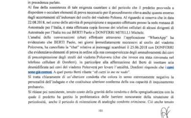 “Morandi, iniettate aria deumidificata. I cavi sono già corrosi”. Aspi sapeva