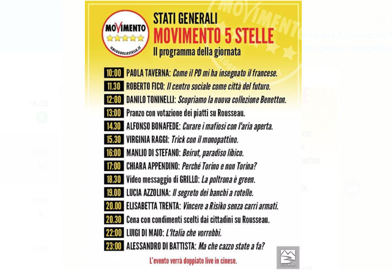 Galleria foto 'M5S, gli stati generali vissuti con ironia: il programma alternativo' - foto 1