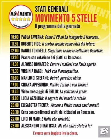 M5S, gli stati generali vissuti con ironia: il programma alternativo