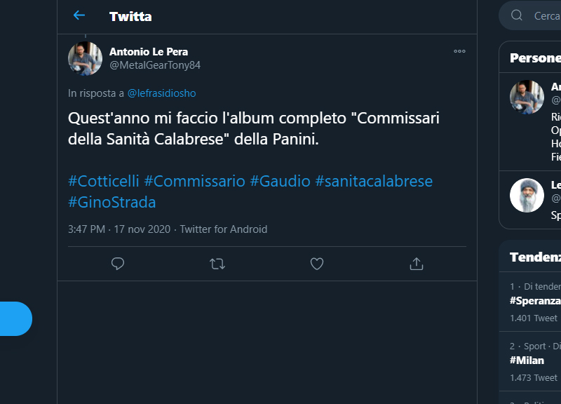 Sanità Calabria, il web si scatena: ‘Gaudio e moglie come Sandra e Raimondo’