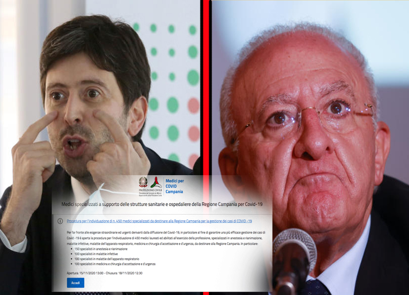 Galleria foto 'Campania, cercasi 450 medici disperatamente. Speranza e company vergogna!' - foto 1
