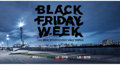 Al via la Black Friday Week di FCA Bank, Leasys e Leasys Rent