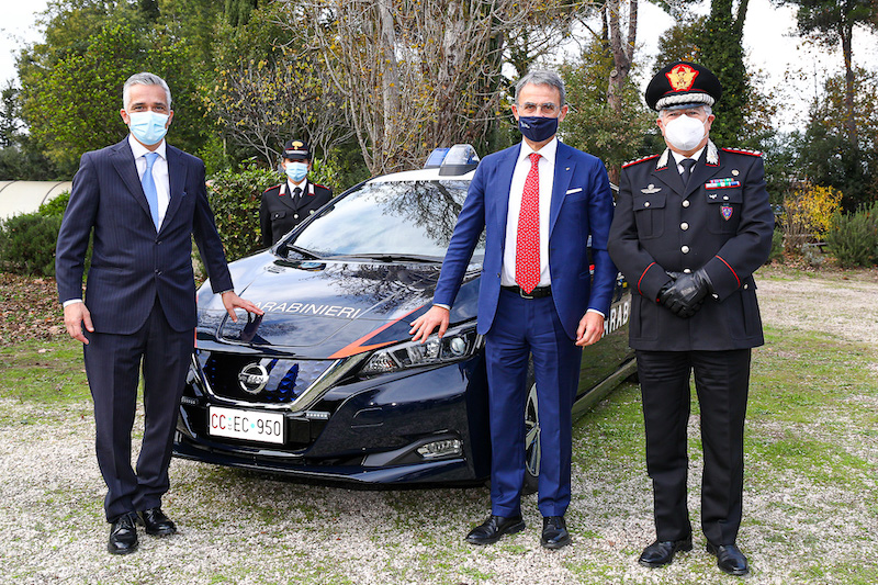 L’Arma deri Carabinieri arruola 52 Nissan Leaf L’Arma deri Carabinieri arruola 52 Nissan Leaf