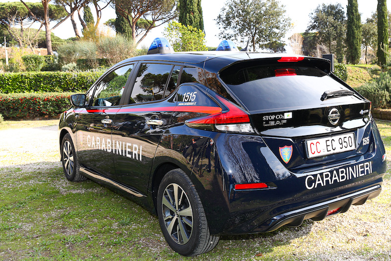 L’Arma deri Carabinieri arruola 52 Nissan Leaf L’Arma deri Carabinieri arruola 52 Nissan Leaf