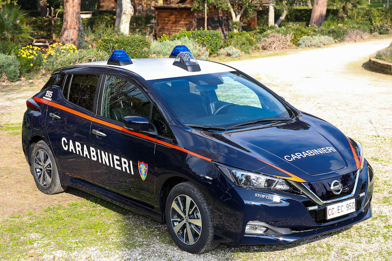 L’Arma deri Carabinieri arruola 52 Nissan Leaf L’Arma deri Carabinieri arruola 52 Nissan Leaf