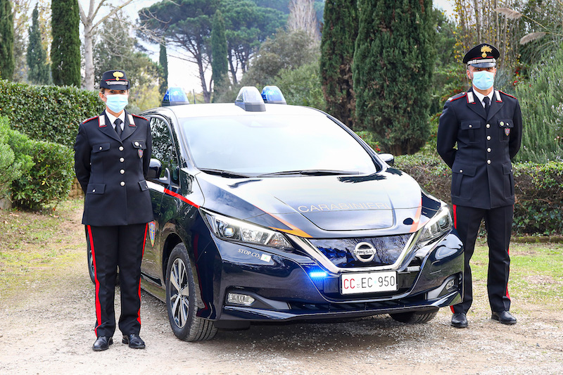 L’Arma deri Carabinieri arruola 52 Nissan Leaf L’Arma deri Carabinieri arruola 52 Nissan Leaf