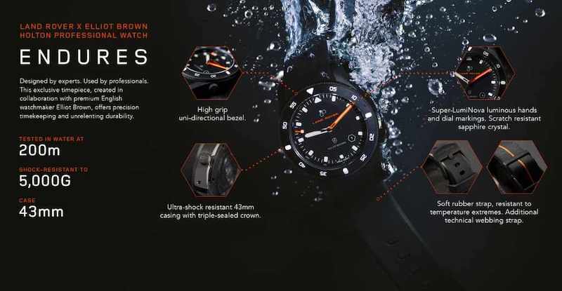 L’orologio Land Rover x Elliot Brown Holton Professional sfida la Defender L’orologio Land Rover x Elliot Brown Holton Professional sfida la Defender