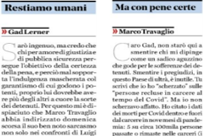 Carceri, sul Fatto è scontro aperto: Lerner critica Travaglio e lui risponde