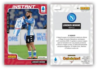 Maradona, l’omaggio di Insigne diventa una card Panini a tiratura limitata