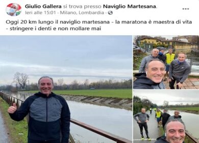 Gallera, foto social mentre fa jogging: “Ha violato la zona arancione”