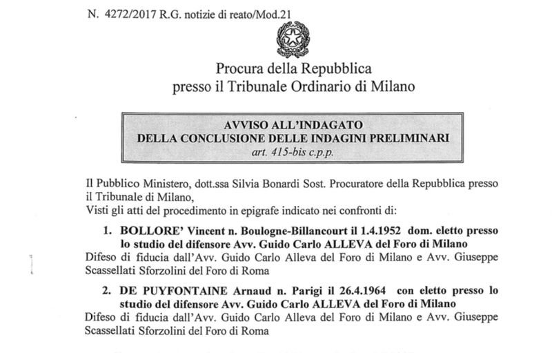 Galleria foto 'Vivendi, il vizietto di monsieur Bolloré: manipolazioni in Premafin e Mediaset' - foto 1
