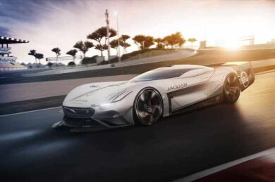 Jaguar Vision Gran Turismo SV, l’auto da corsa virtuale interamente elettrica