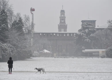 Meteo Natale choc, neve copiosa in pianura. Irruzione gelida in pianura