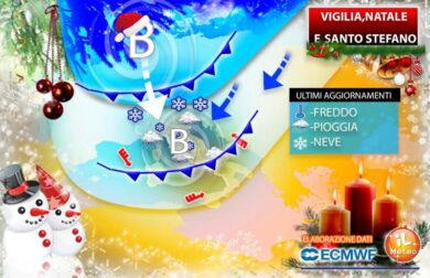Meteo Natale, irruzione polare e neve a bassa quota. Poi (tanto) freddo