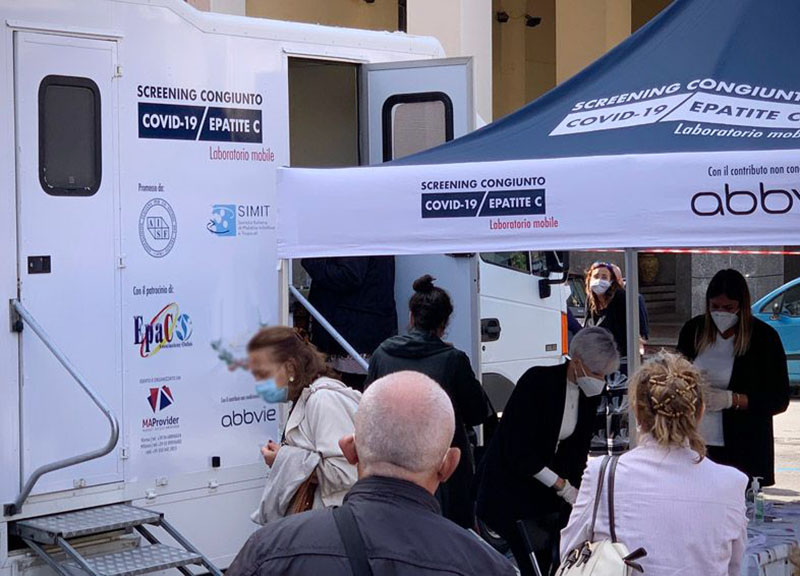 Roma, Covid 19 – Epatite C, roadshow itinerante con test sierologico congiunto Roma, Covid 19 – Epatite C, roadshow itinerante con test sierologico congiunto