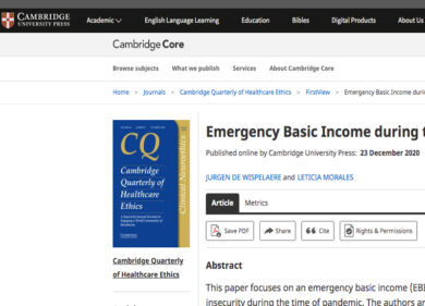 Salvare l’economia dal Covid? Con un reddito di emergenza. Studio Cambridge…