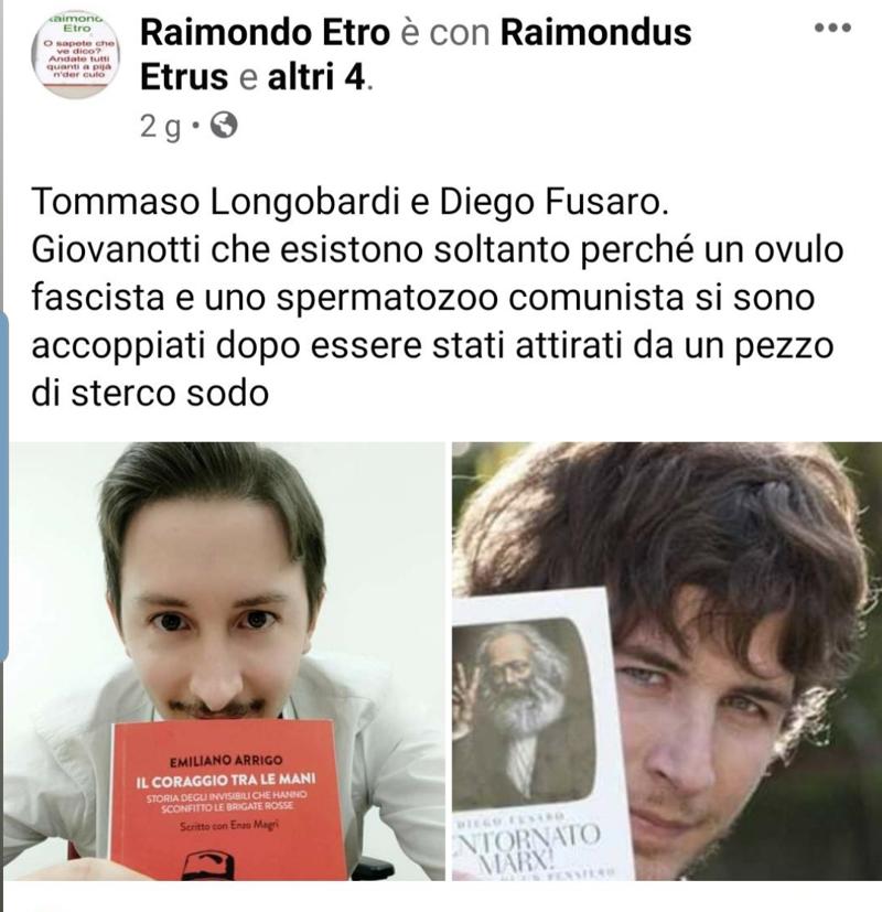 Raimondo Etro insulta Tommaso Longobardi e Diego Fusaro Raimondo Etro insulta Tommaso Longobardi e Diego Fusaro