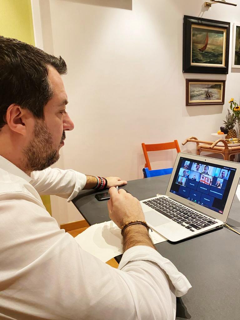 salvini videoconferenza salvini videoconferenza