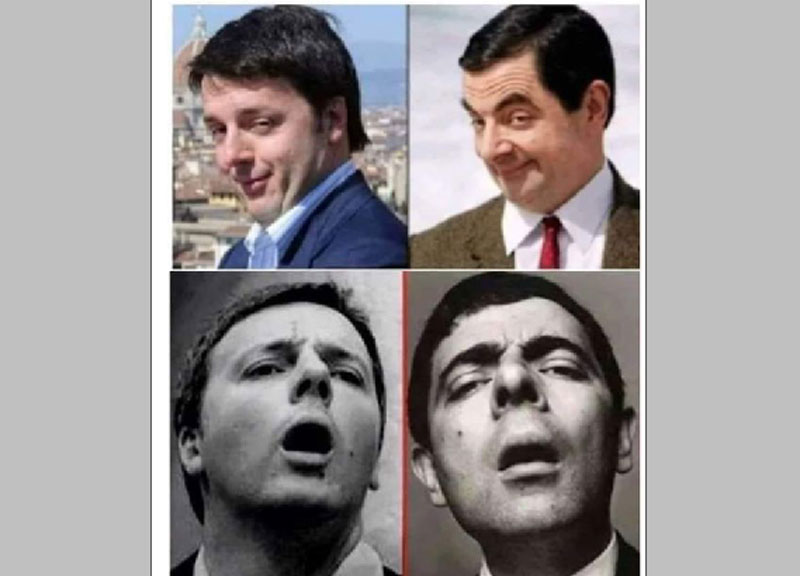 Galleria foto 'Coronavirus vissuto con ironia/ Matteo Renzi la variante inglese…' - foto 1