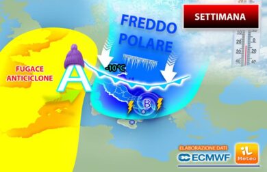 Previsioni meteo: temporali, venti freddi e dal weekend neve e gelo siberiano