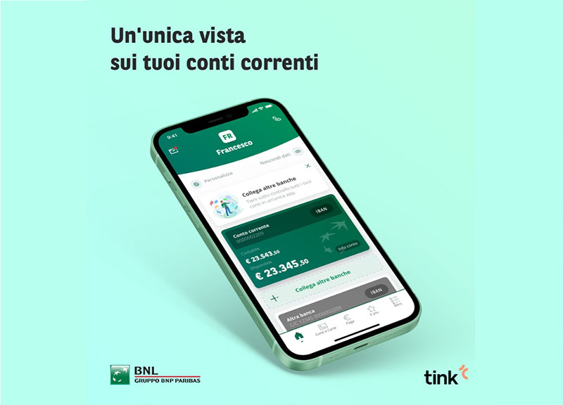 BNL, lanciato il multi-banking attraverso la tecnologia Tink BNL, lanciato il multi-banking attraverso la tecnologia Tink