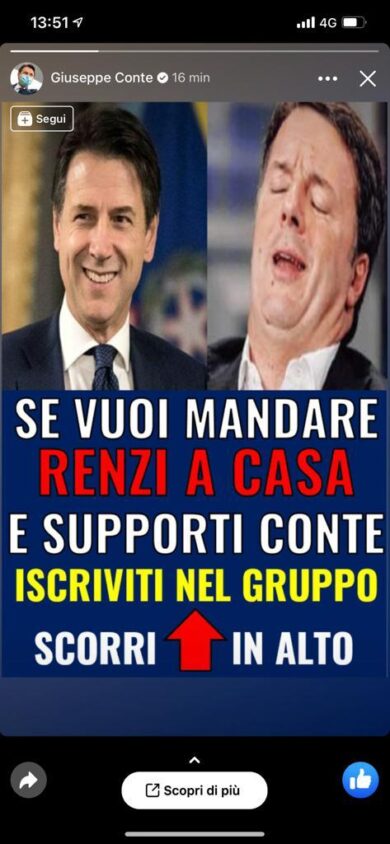 Iv: voto? Bluff di Conte-Zingaretti. Mezzo Pd apre a un altro premier