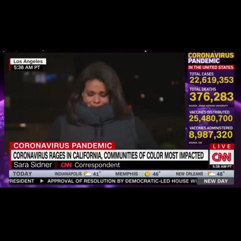 CNN, giornalista piange in diretta dopo un servizio sul coronavirus CNN, giornalista piange in diretta dopo un servizio sul coronavirus