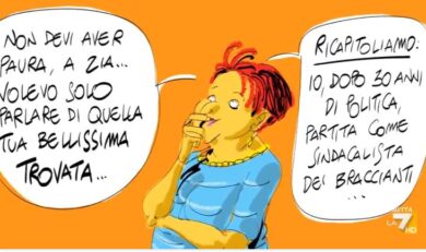 Bellanova, risposta in dialetto a Makkox: “Ieni aqquai ca te fazzu bitere…”