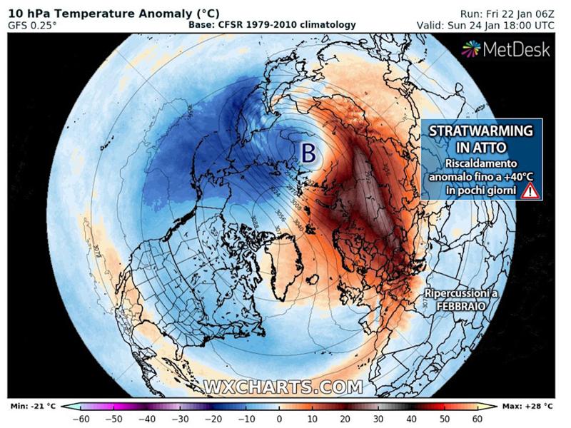 Meteo febbraio da incubo con lo stratwarming. Entrerà nella storia… Meteo febbraio da incubo con lo stratwarming. Entrerà nella storia…