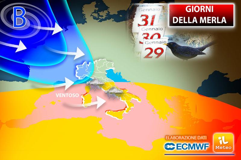 Previsioni meteo, i folli “giorni della merla”: caldo record e neve in pianura