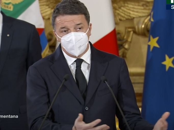 Renzi al Quirinale cita Mario Draghi: “Ok a un governo istituzionale”. VIDEO